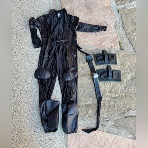 Black Widow Costume Jumpsuit with Accessories and wig